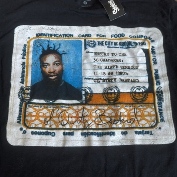 Spencer’s Ol Dirty Bastard Food Card Rap Hip Hop Shirt T-Shirt Mens Small - Picture 4 of 8